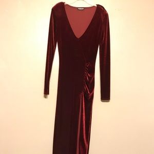 Burgundy long formal dress